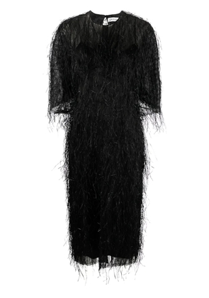 Lanvin fringed midi dress - Black