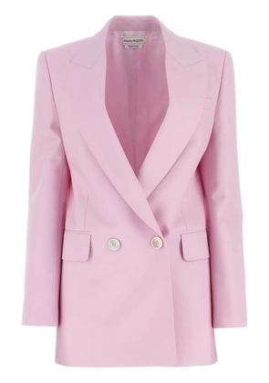 Alexander McQueen double-breasted wool blazer - Pink