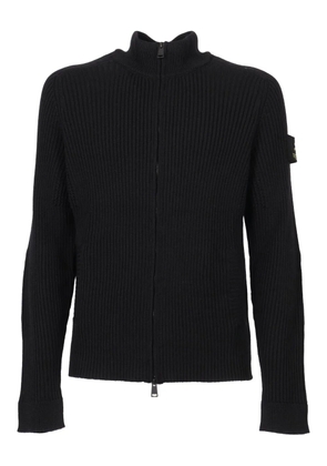 Premiata ribbed zip-up cardigan - Black