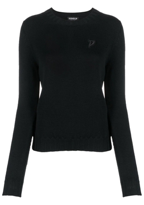 DONDUP logo-patch round-neck jumper - Black