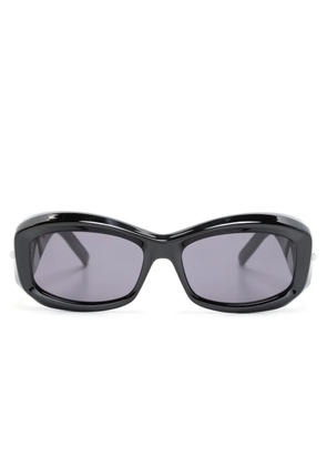 Givenchy Eyewear engraved-logo rectangular-frame sunglasses - Black