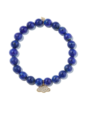Sydney Evan 14kt yellow gold lapis lazuli charm bracelet