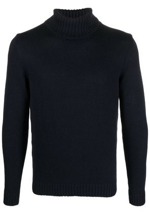 Zanone roll-neck knitted sweater - Blue