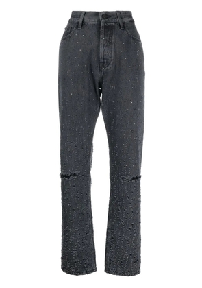 Jacob Cohën distressed-finish straight-leg trousers - Grey