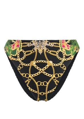 Camilla Jealousy And Jewels baroque-print bikini bottoms - Black