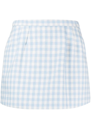 RED Valentino gingham-check mini skort - Blue