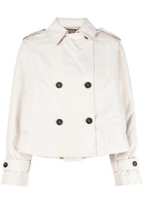 Peserico double-breasted trench jacket - Neutrals