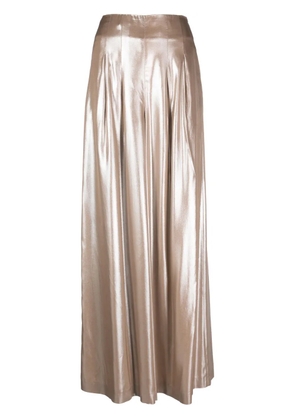 Peserico pleat-detailing palazzo trousers - Brown