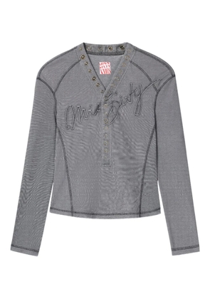 Miss Sixty button-down logo T-shirt - Grey
