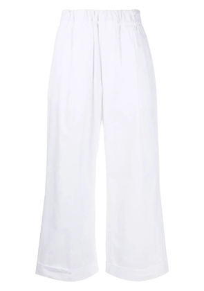 Jejia elasticated-waist cotton culottes - White