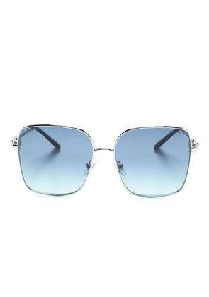 Tiffany & Co Eyewear logo-plaque square-frame sunglasses - Silver