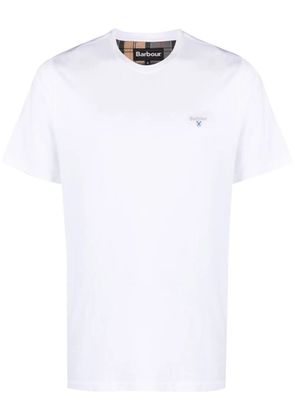 Barbour embroidered-logo cotton T-shirt - White