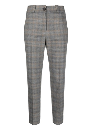 Peserico plaid check cropped trousers - Grey