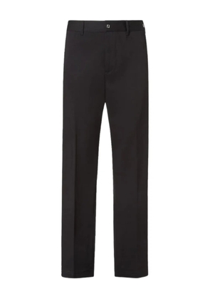 FENDI logo-patch cigarette trousers - Black