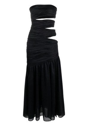 ROTATE BIRGER CHRISTENSEN cut-out ruched dress - Black