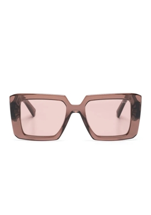 Prada Eyewear logo-print square-frame sunglasses - Brown