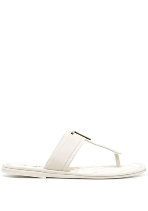 TOM FORD logo-plaque sandals - Neutrals