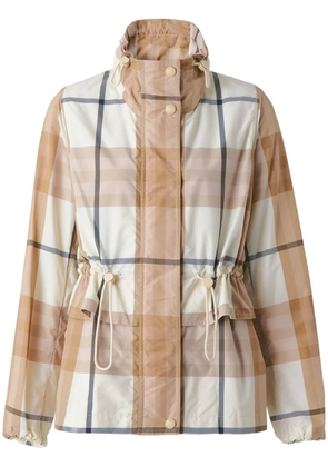 Burberry check-print drawstring jacket - Neutrals