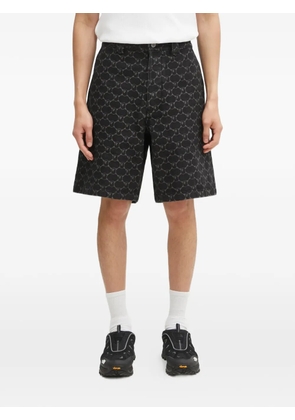 A BATHING APE® College Monogram denim shorts - Black