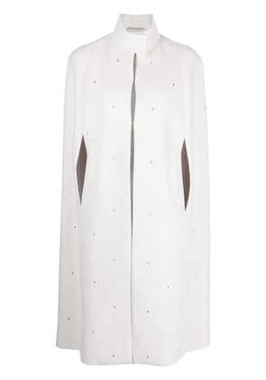 Peserico funnel-neck crystal-embellished cape - Pink