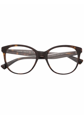 VALENTINO GARAVANI EYEWEAR VLTN square-frame glasses - Brown