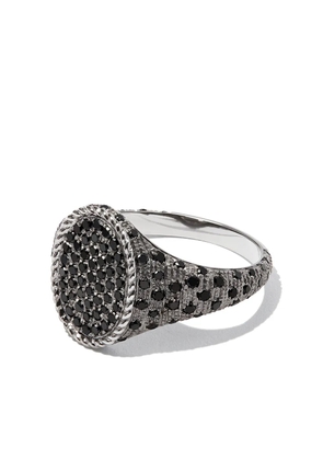 Yvonne Léon 18kt white gold Oval diamond signet ring - Silver
