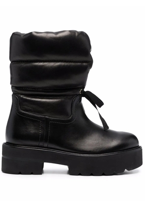 Stuart Weitzman quilted panelled ankle boots - Black