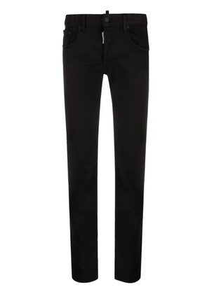 DSQUARED2 logo-patch straight-leg jeans - Black
