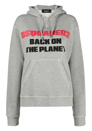 DSQUARED2 slogan-print hoodie - Grey