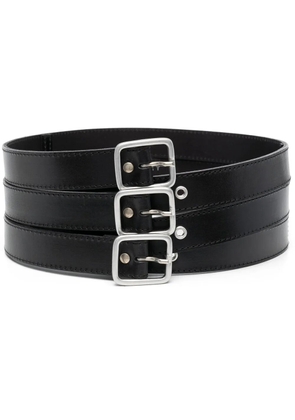 Philosophy Di Lorenzo Serafini triple-band leather belt - Black