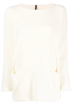 Daniela Gregis open pocket boat neck jumper - Neutrals