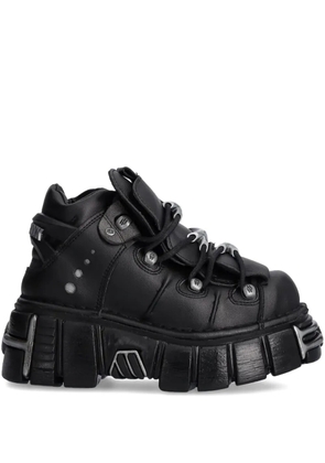 NEW ROCK lace-up chunky boots - Black