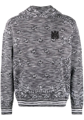 AMIRI logo-patch pullover hoodie - Black