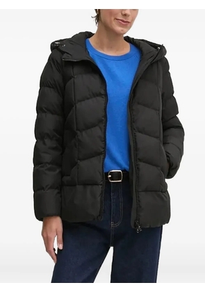 Geox hooded chevron-quilted puffer jacket - Black