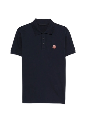 Moncler logo-patch polo shirt - Blue