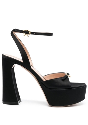 Gianvito Rossi Maddy 115mm satin platform sandals - Black