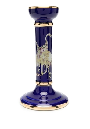 ETRO HOME bird-print ceramic candle holder - Blue