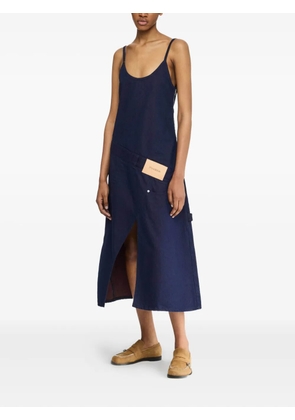JW Anderson denim panelled midi dress - Blue