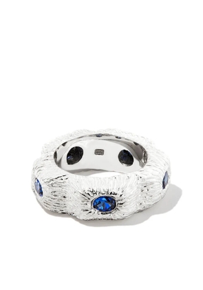 Bleue Burnham Rasied Dome sapphire ring - Silver