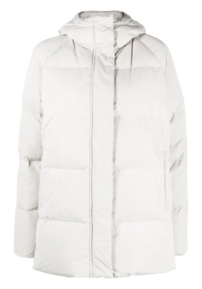 ASPESI quilted-finish hooded coat - Grey
