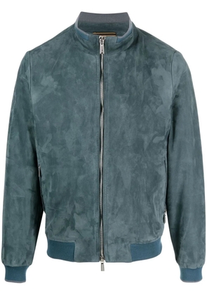 Moorer zip-up stand-up collar jacket - Blue