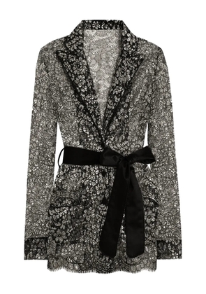 Dolce & Gabbana lace floral shirt - Black