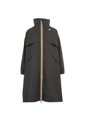 K-Way zip-up coat - Black