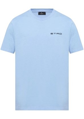 ETRO logo-embroidered T-shirt - Blue
