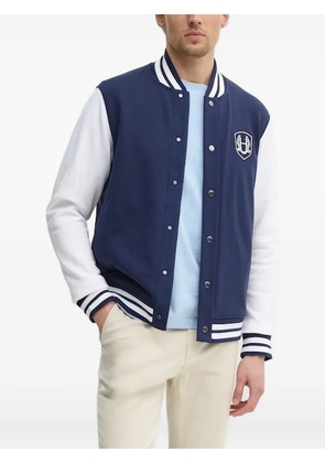 Hackett logo-patch bomber jacket - Blue