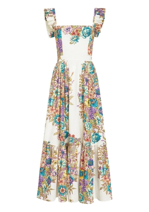 ETRO floral-print midi dress - White