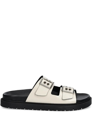 Copenhagen double buckle slides - White