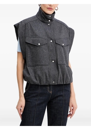 BOSS buttoned chest-pocket jacket - Grey
