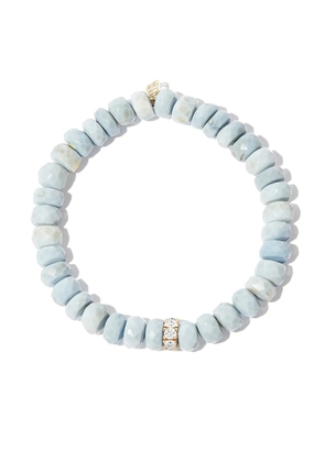 Sydney Evan 14kt yellow gold opal and diamond bracelet