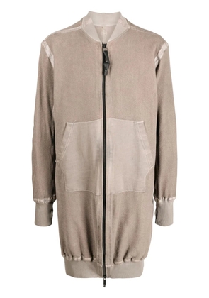 Isaac Sellam Experience seam-detailing zip-up midi coat - Brown